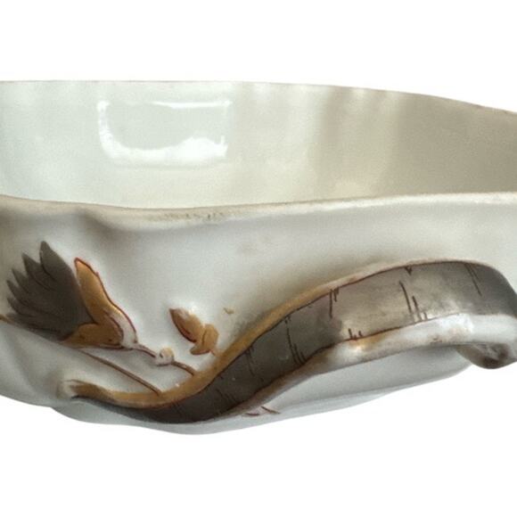 Vintage Haviland & Co Limoges Fluted Handled Serving Bowl - Picture 3 of 10